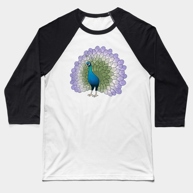 Genderqueer Pride Peacock Baseball T-Shirt by celestialuka